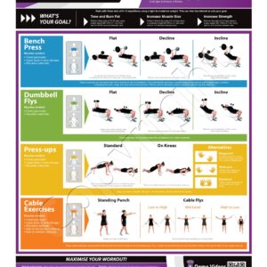 Chest Exercise Wall Chart Poster